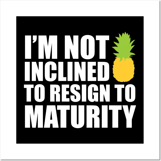 I'm not inclined to resign to maturity - dark Wall Art by MasondeDesigns